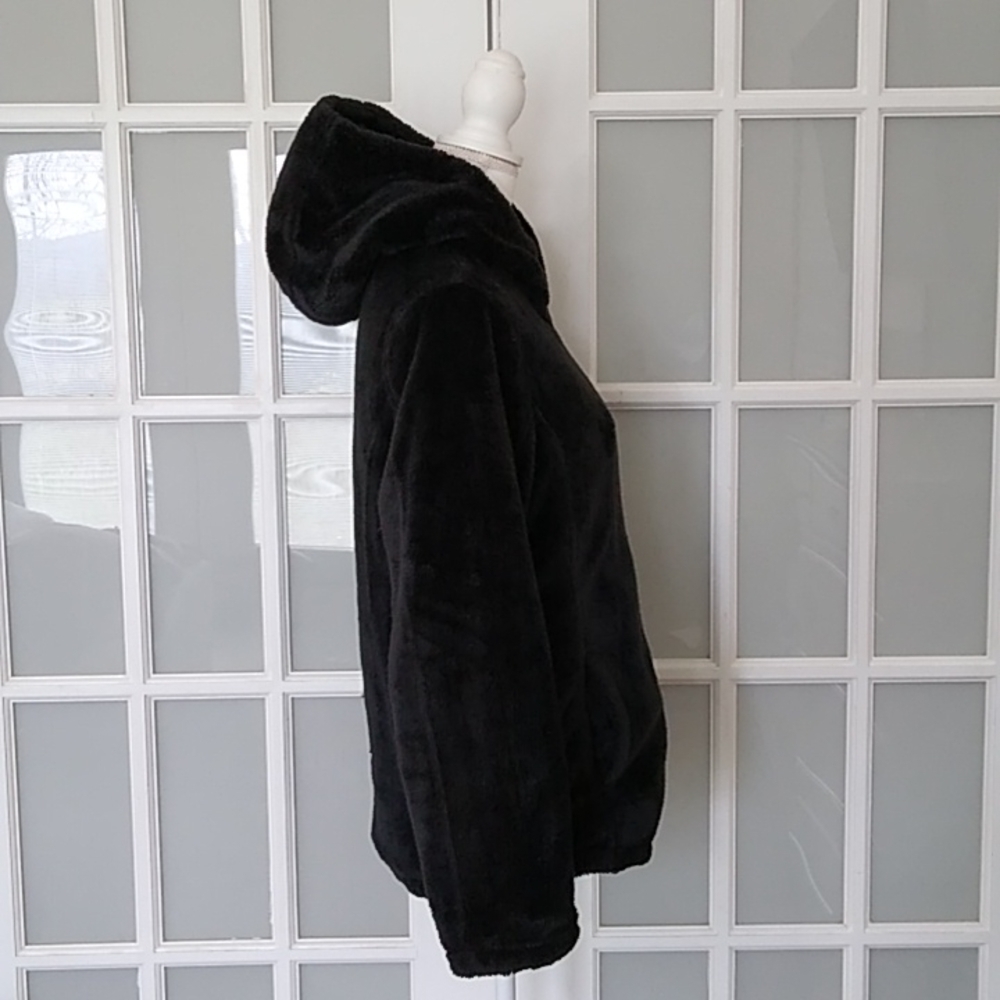 Reebok Faux Fur Reversible Black Jacket - Picture 9 of 16